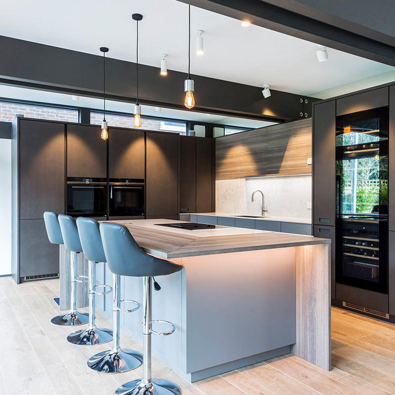 Designer kitchen in Surrey house by Hubble